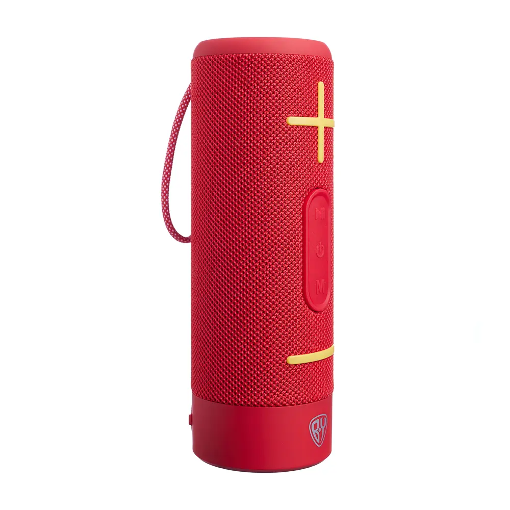 Колонка беспроводная BY Storm 10Вт, 1800мАч, BT5.0, USB, Micro-SD, AUX, тканевый корпус, красный - #3