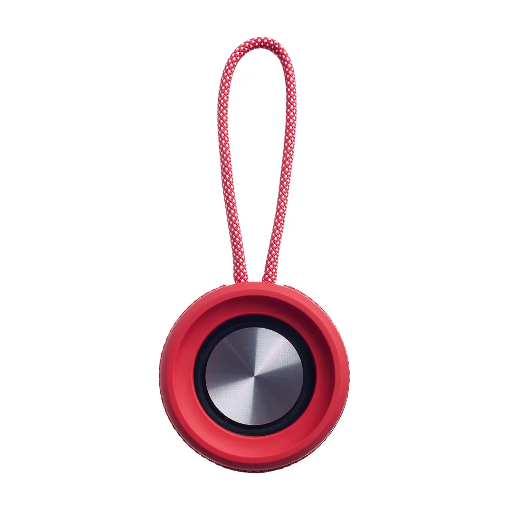 Колонка беспроводная BY Storm 10Вт, 1800мАч, BT5.0, USB, Micro-SD, AUX, тканевый корпус, красный - #7