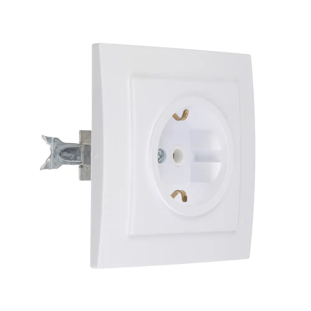 Розетка одноместная скрытой установки FORZA с заз.RS 16-133-Б, 250В, 16А, IP20, 85x85x46 мм, белая - #2
