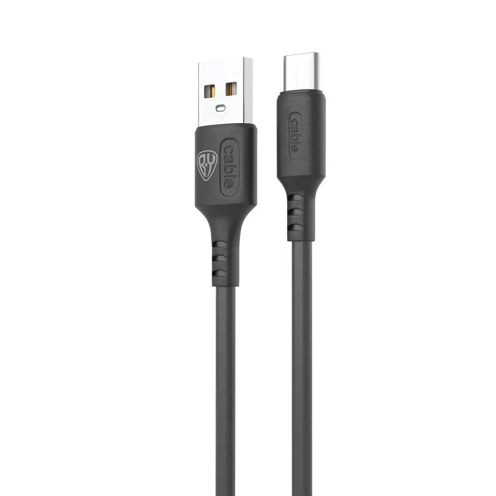 Кабель для зарядки USB(A)-Type C BY Fusion, 18Вт, 1 м, 3A, TPE, чёрный - #3