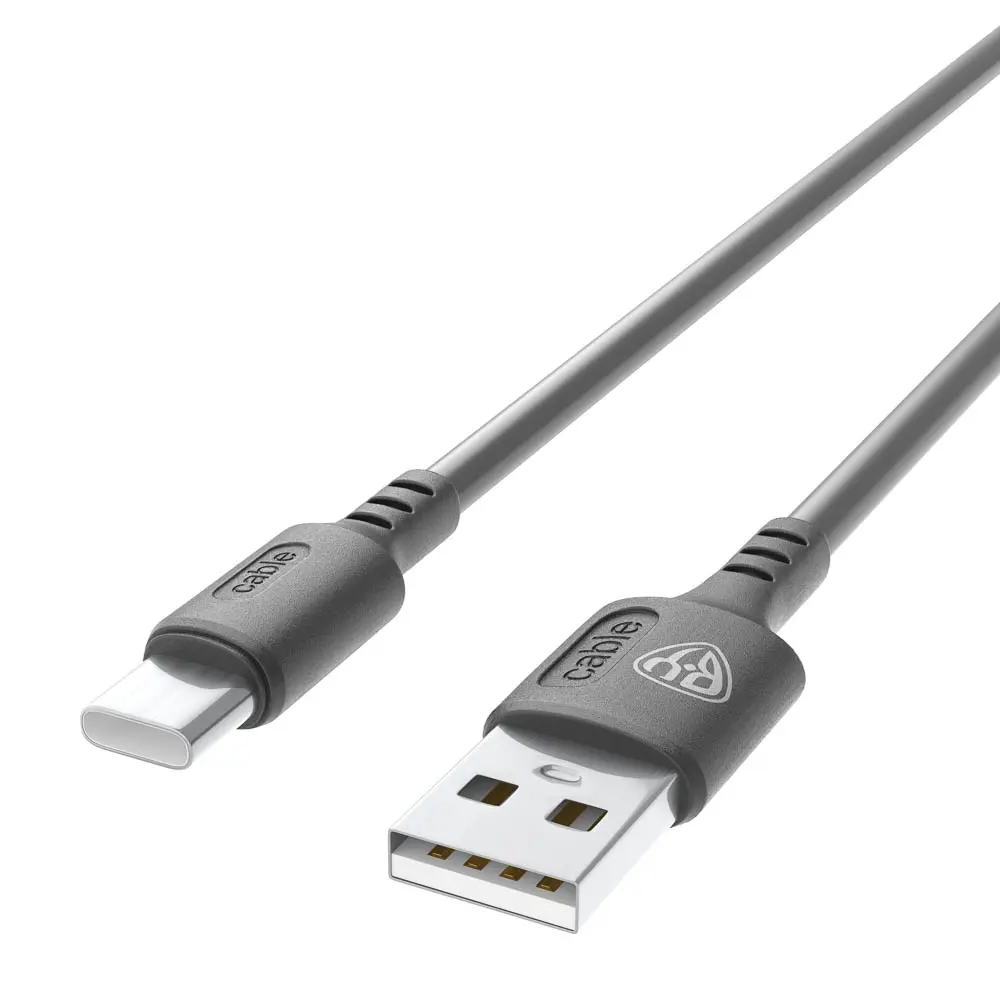 Кабель для зарядки USB(A)-Type C BY Fusion, 18Вт, 1 м, 3A, TPE, чёрный - #4