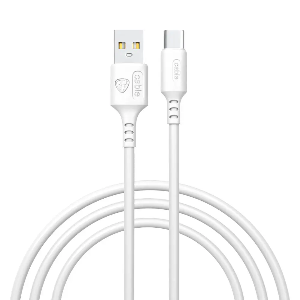 Кабель для зарядки USB(A)-Type C BY Fusion, 18Вт, 1 м, 3A, TPE, белый - #1