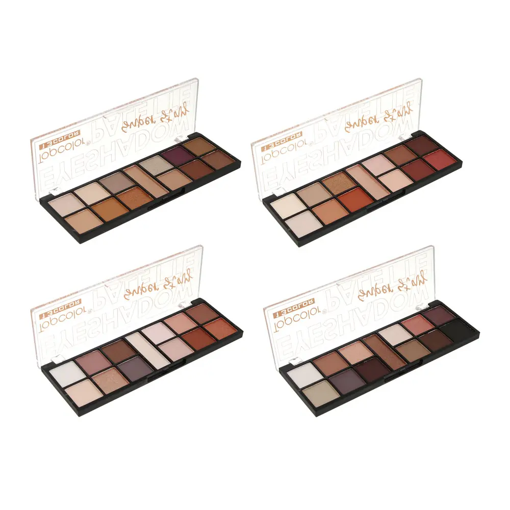 Тени для век матовые и сияющие 13 цветов тм Topcolor, 15,6 гр, TC3066 - #1