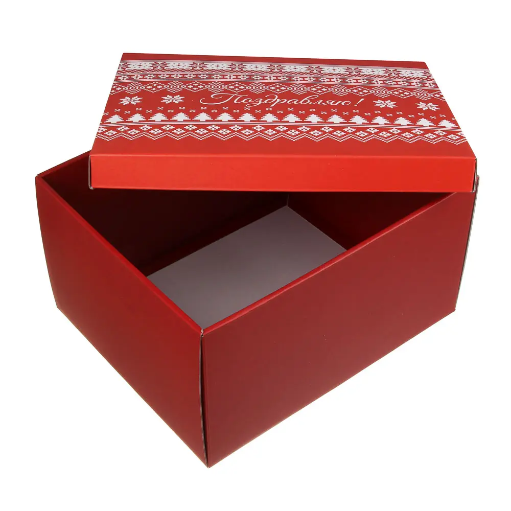 Коробка подарочная складная тм СНОУ БУМ Новый год, 31.2x25.6x16.1см, 4диз, картон - #6