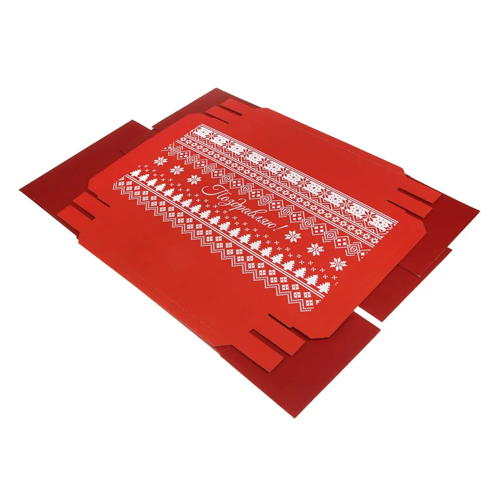 Коробка подарочная складная тм СНОУ БУМ Новый год, 31.2x25.6x16.1см, 4диз, картон - #7