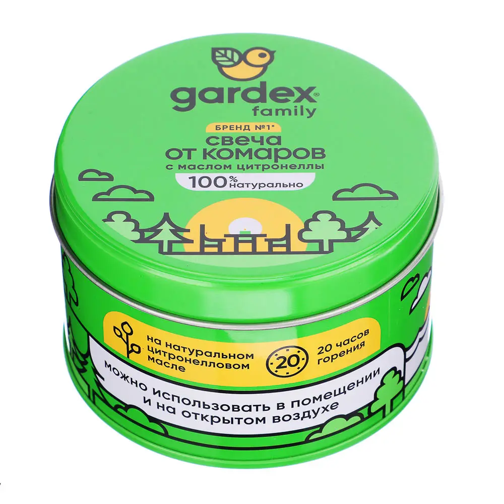 Свеча репеллентная от комаров Gardex Family, 110г - #1