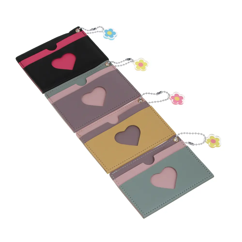 Кардхолдер с окном 3 отделения тм ЮL Sweet Heart, ПВХ, 10,5х7,5см, 4 цвета, С394-1Н - #1