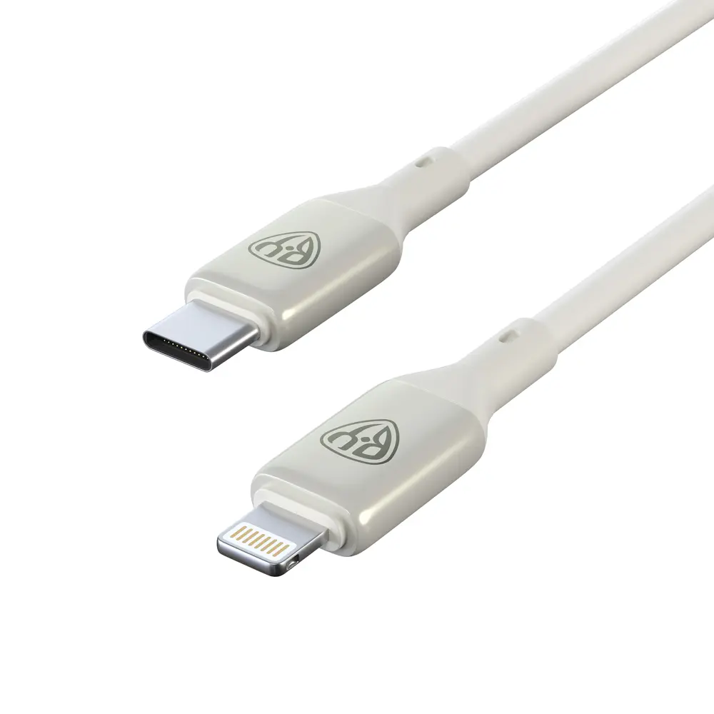 Кабель для зарядки Type C-iP BY Space Cable Pro, 2.4А, 1м, Быстрая зарядка, штекер металл, белый - #4