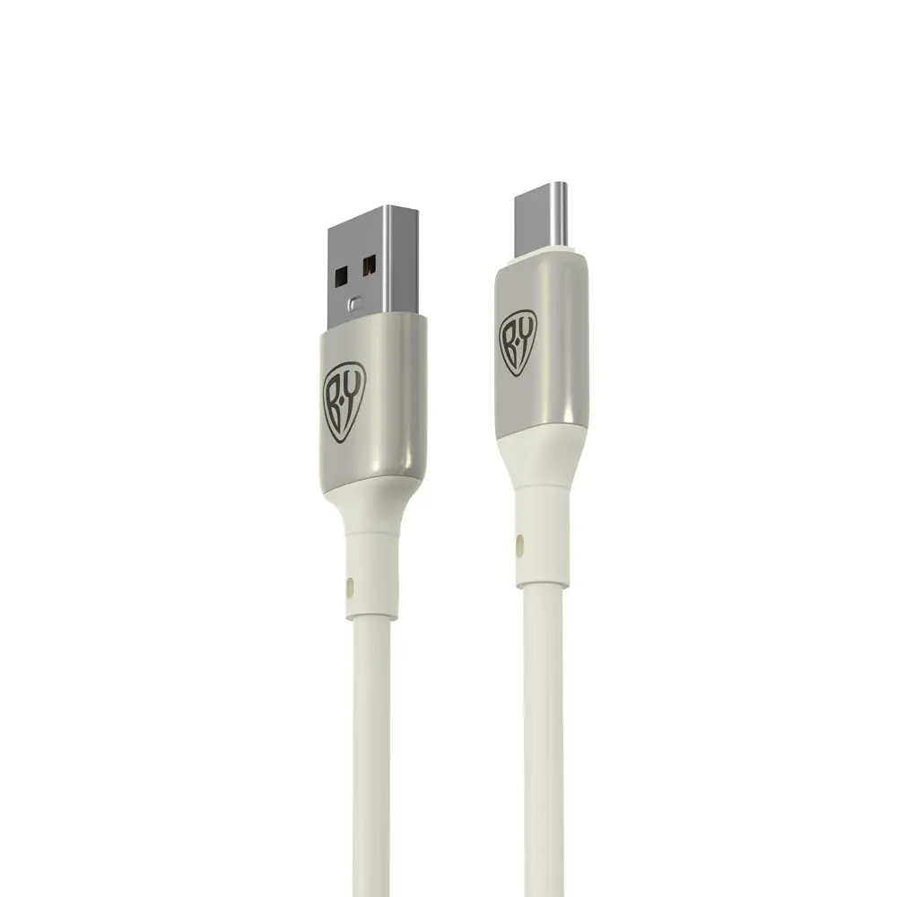 Кабель для зарядки USB(A)-Type C BY Space Cable Pro, 1м, Быстрая зарядка QC3.0, штекер металл, белый - #3