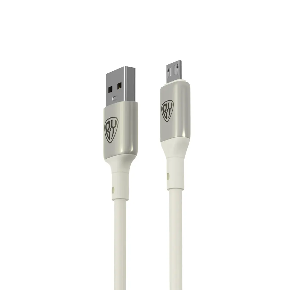 Кабель для зарядки USB(A)-microUSB BY Space Cable Pro, 1м, быстр зар QC3.0, штекер металл, белый - #3