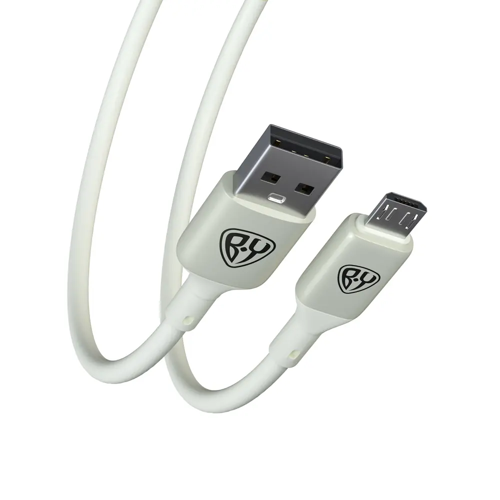 Кабель для зарядки USB(A)-microUSB BY Space Cable Pro, 1м, быстр зар QC3.0, штекер металл, белый - #5
