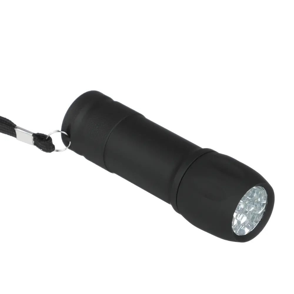 Фонарь ручной тм ЕРМАК, мини, прорезиненное покрытие, 9 LED, 1 режим, 3хААА - #1