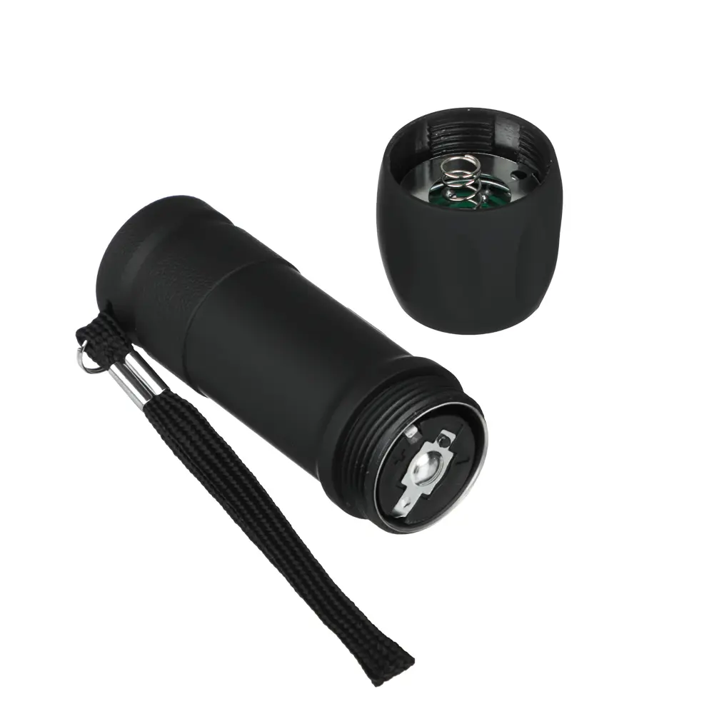 Фонарь ручной тм ЕРМАК, мини, прорезиненное покрытие, 9 LED, 1 режим, 3хААА - #6