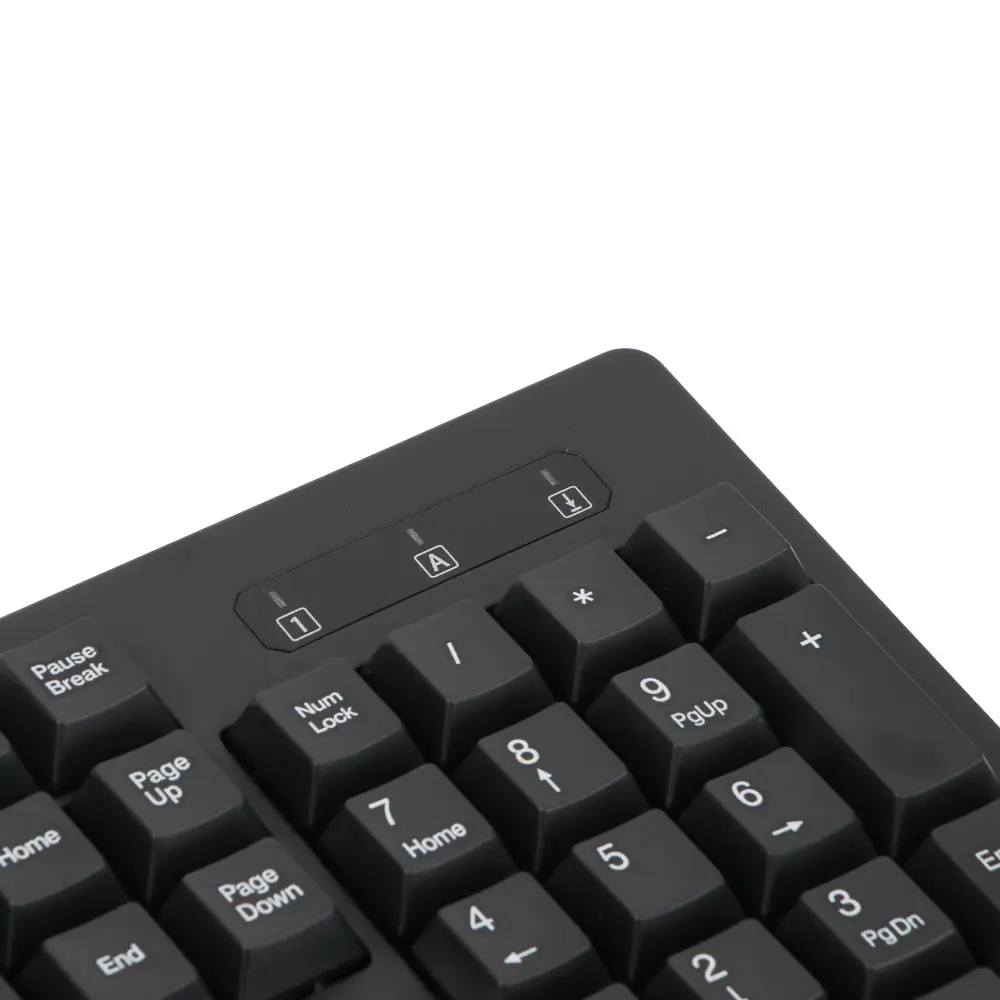 Клавиатура проводная BY PROMO, мембранная, 104кл., белая кириллица, USB, каб. 135см, черный - #6