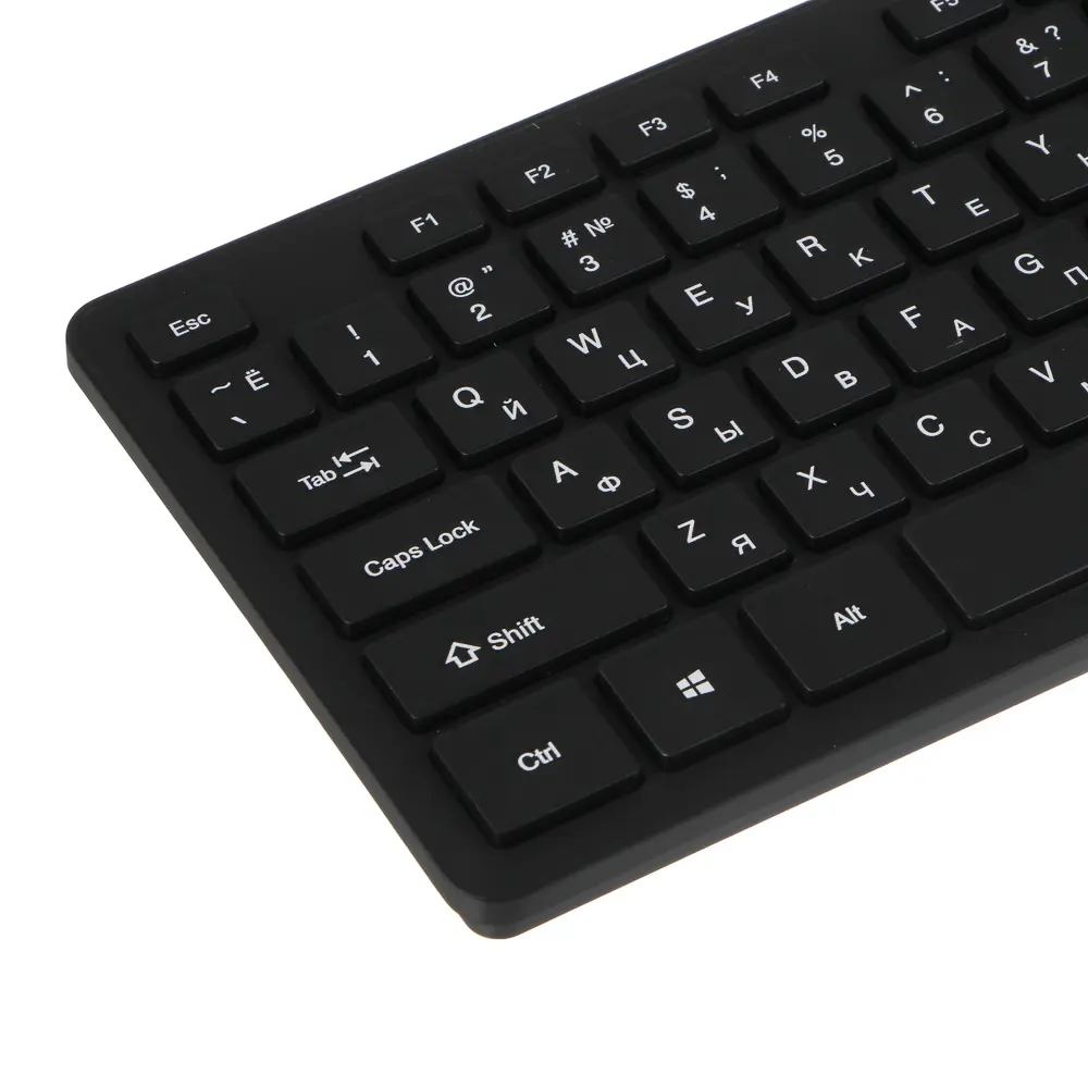 Набор беспроводная клавиатура и мышь BY Unikeys, 2.4GHz,4D, 104 кл., 1600DPI, 1xАА и 1xААА, чёрный - #4