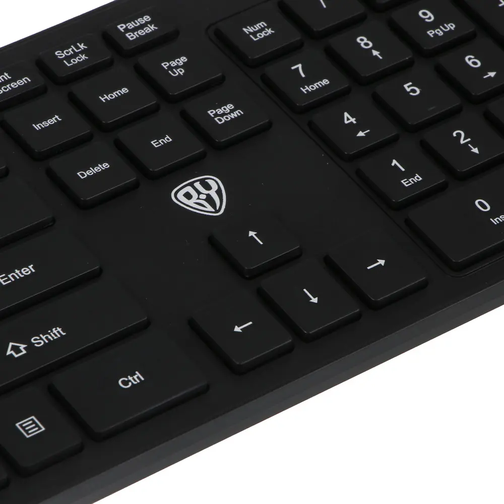 Набор беспроводная клавиатура и мышь BY Unikeys, 2.4GHz,4D, 104 кл., 1600DPI, 1xАА и 1xААА, чёрный - #5