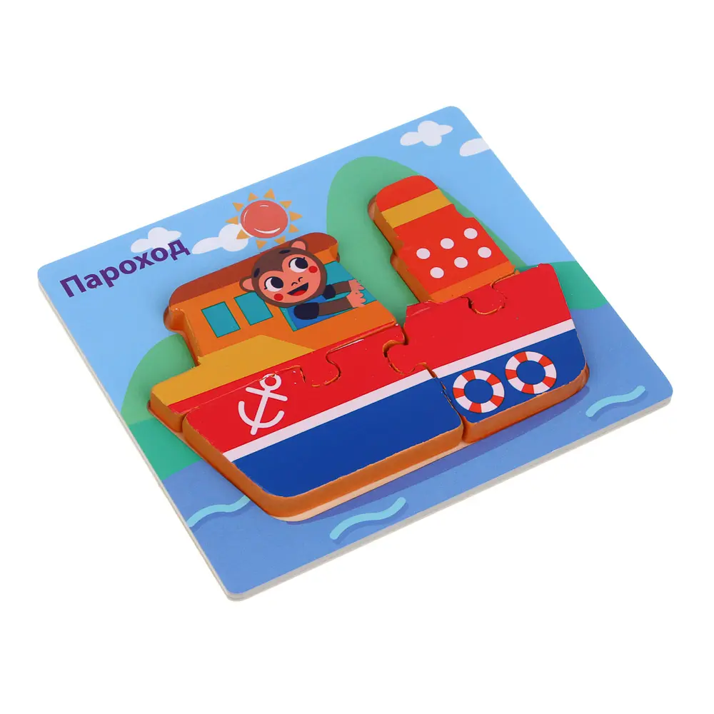 ИГРОЛЕНД Пазлы деревянные развивающие для малышей, 13х11см, 4 дизайнов, дерево - #3