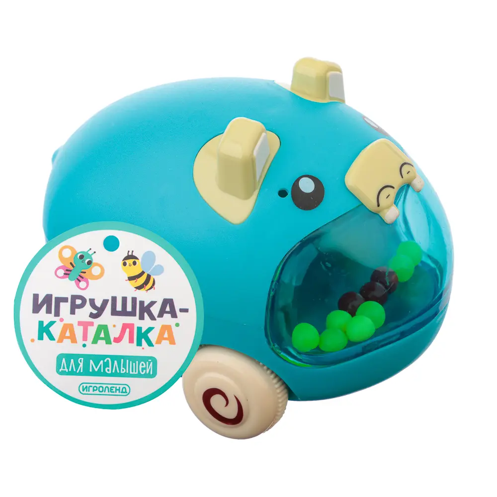 ИГРОЛЕНД Игрушка для малыша каталка "Зверята", 31х9х29см, ABS, 6 дизайнов - #7