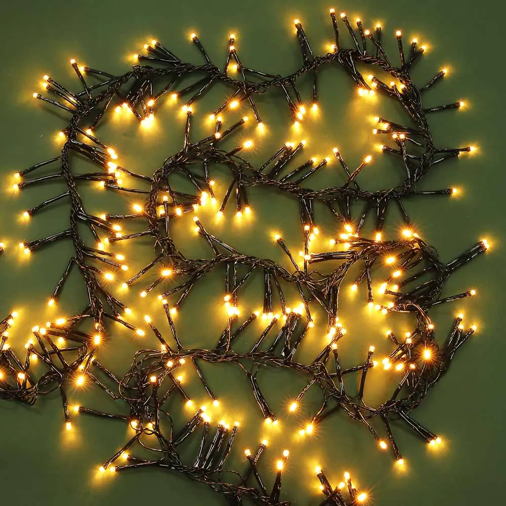 СНОУ БУМ Гирлянда электр. мишура 288LED, 3м, шампань, 8 реж, ПВХ.провод, 220В - #1