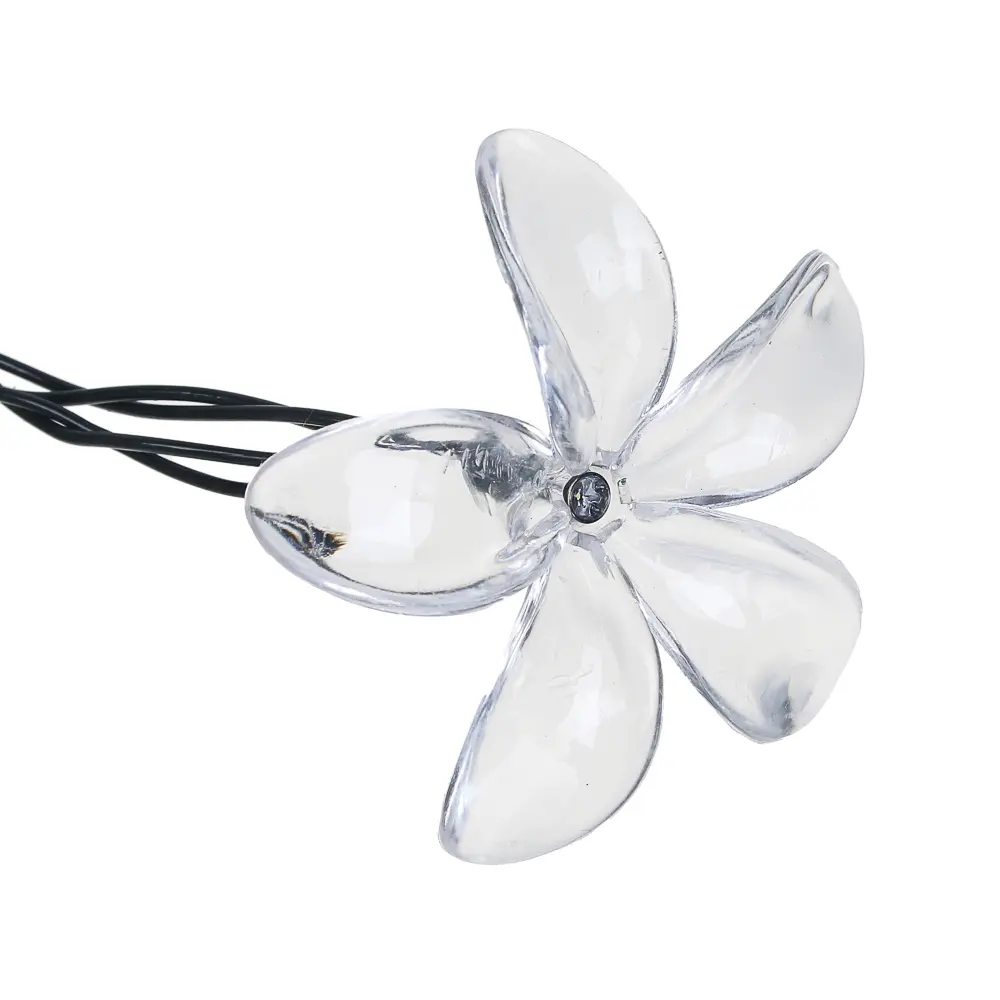 INBLOOM Гирлянда на солн.батарее, 25LED, 7м, шампань, 2 реж, цветок, ПВХ зел, 2V80mA, 1.2V600mAh - #2