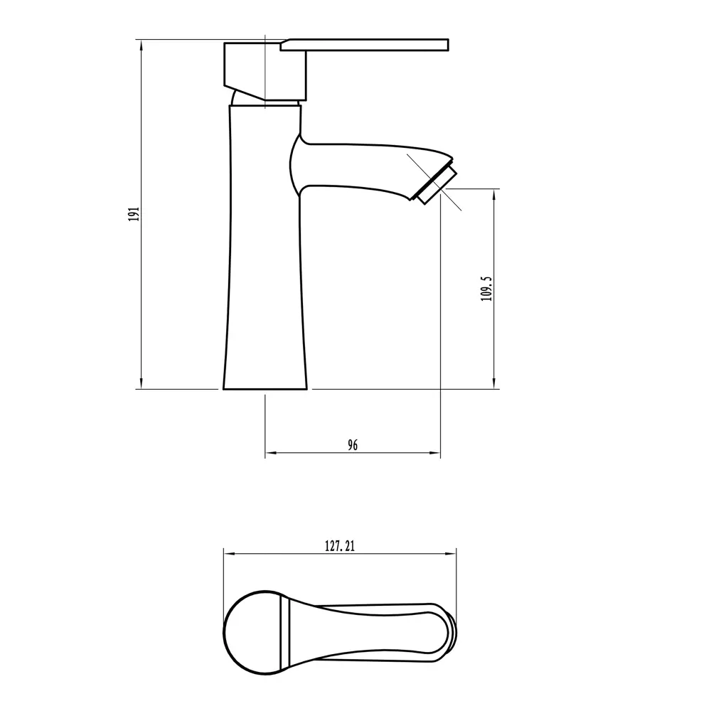 СоюзКран Смеситель для раковины, керам. картридж 35мм, хром, SK02-M127 - #5