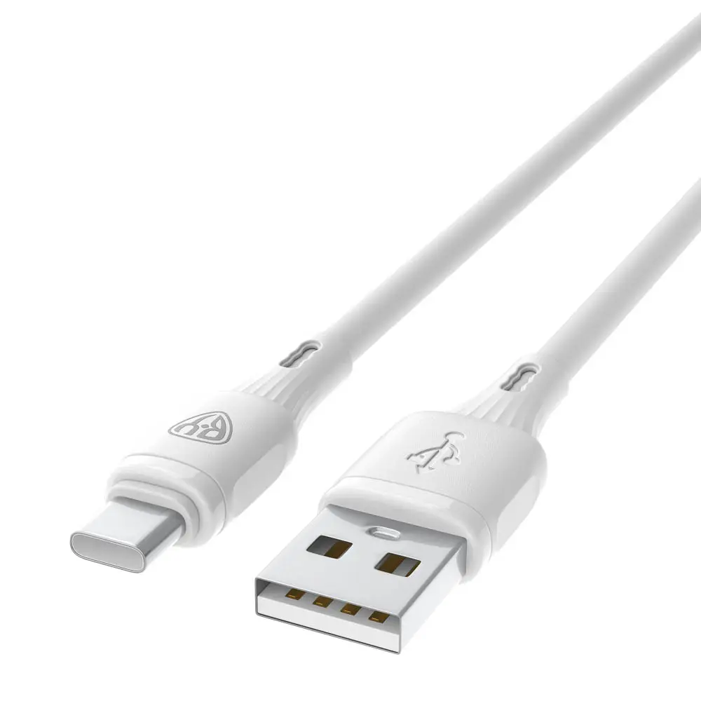 Кабель для зарядки USB(A)-Type C BY Twist, 36Вт, 1 м, 3A, гибкий силикон, белый - #4