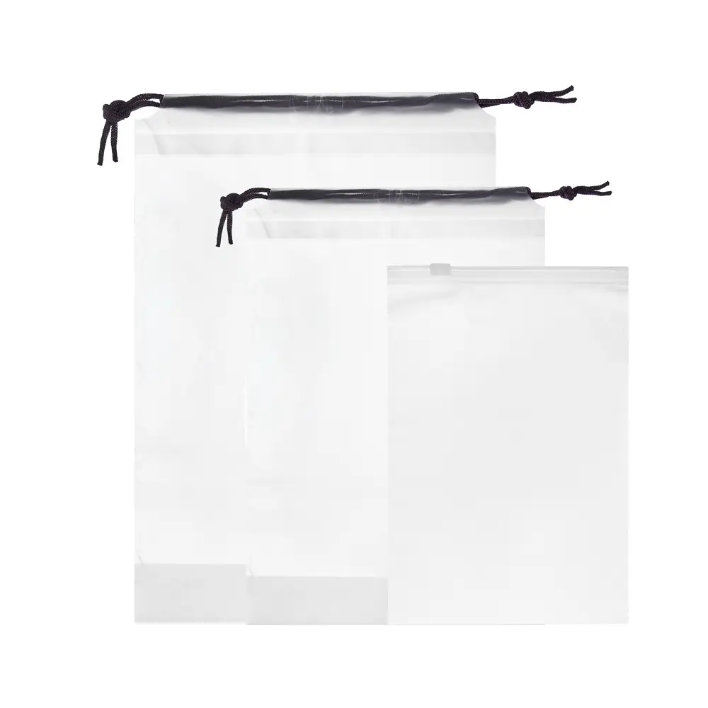 Мешочки для хранения вещей тм VETTA, 3шт, 14x21cм (замок zip lock ),16x20см,18x25см на веревке, ПЕВА - #1