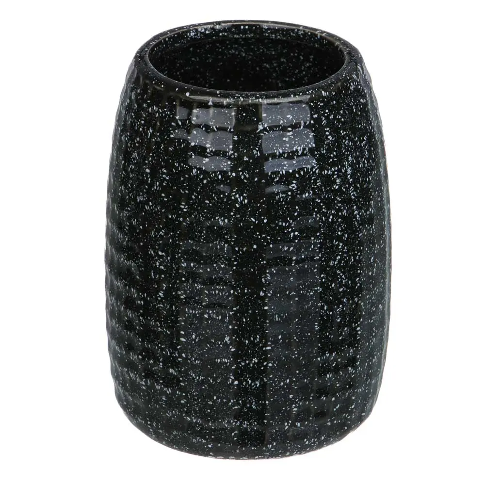 VETTA Стакан для ванной комнаты, керамика, 7x7x10 см, квадро, черный - #1