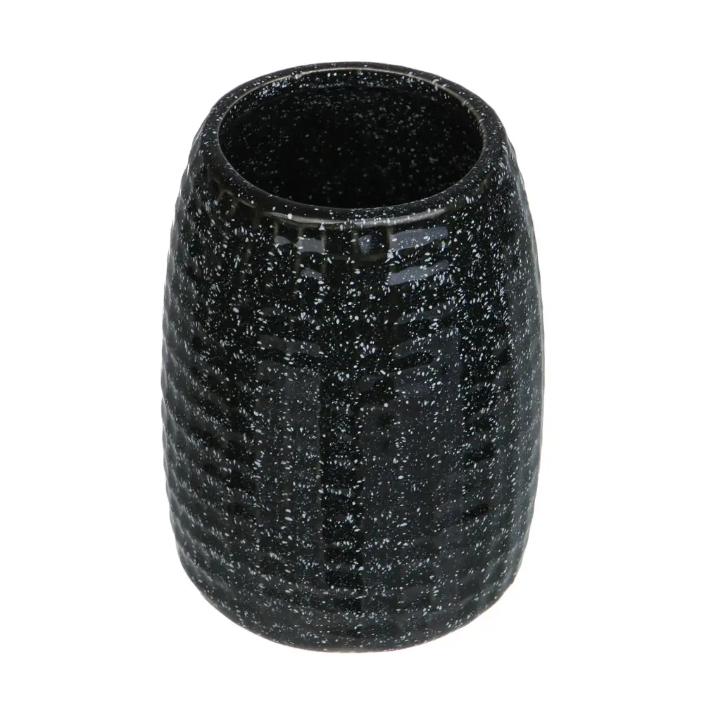 VETTA Стакан для ванной комнаты, керамика, 7x7x10 см, квадро, черный - #3