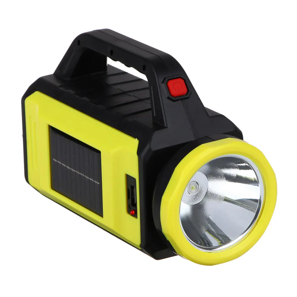 ЕРМАК Фонарь прожектор, солнечная батарея, 2COB+LED, 5 режимов, 2000мАч, 85х130х195 мм, красный свет - #1