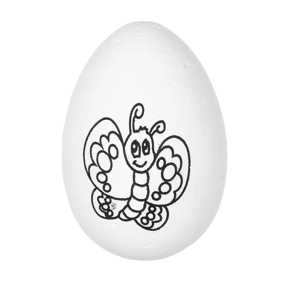 Пасхальный набор для раскрашивания с фломастерами 6 штук, пенопласт, 6 дизайнов, арт 2 - #2