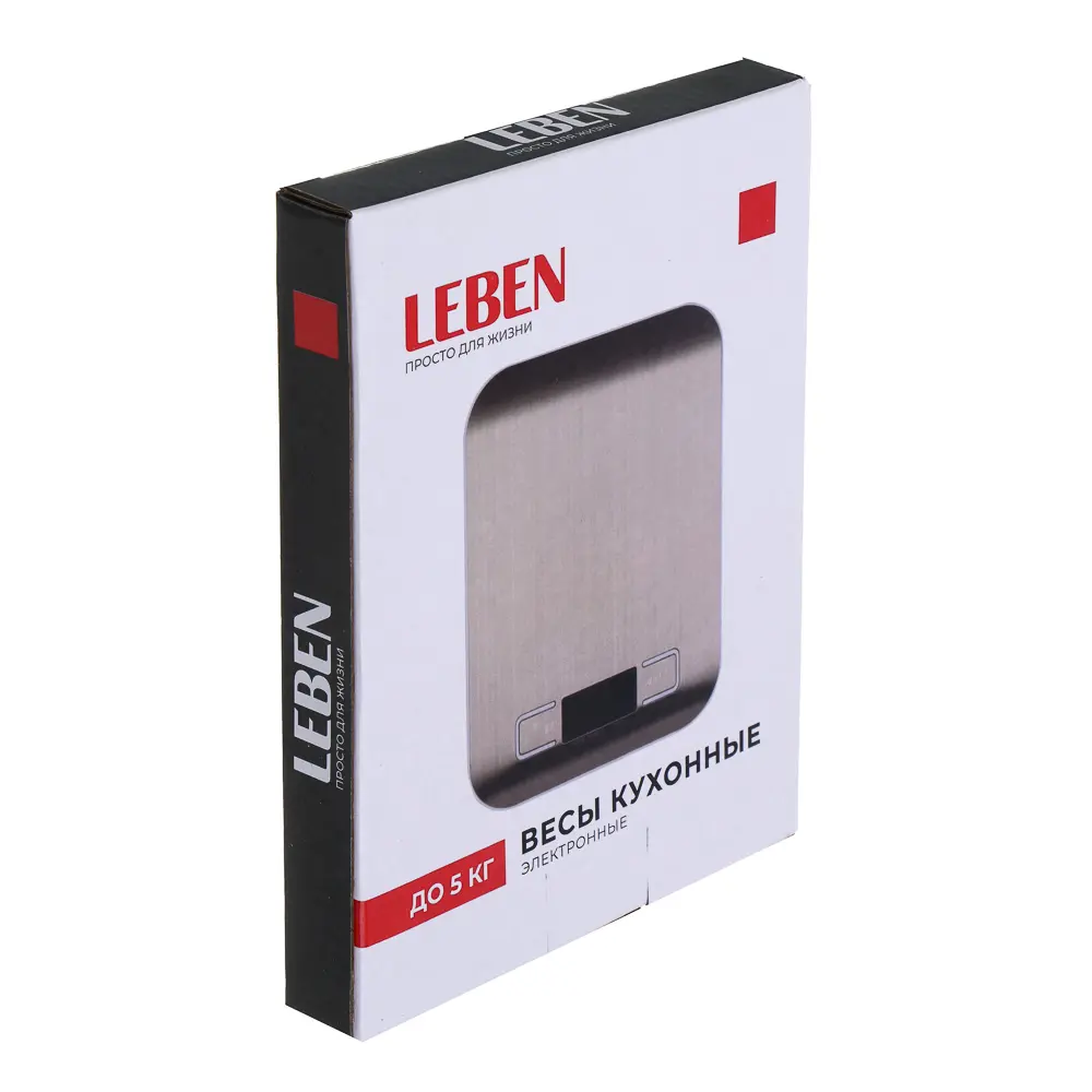 LEBEN Весы кухонные, от 2хААА не в комп, металл, до 5 кг - #7