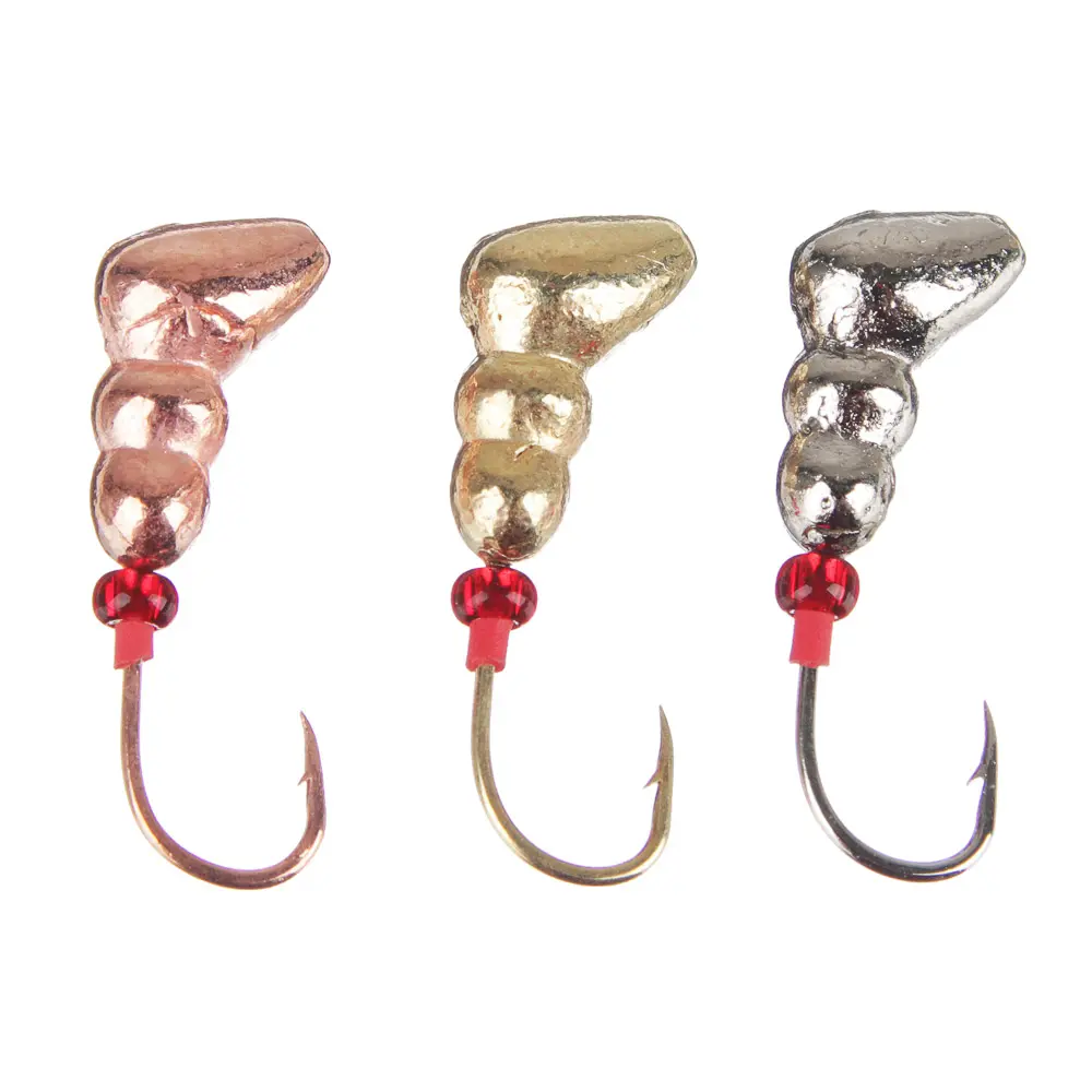 Набор мормышек "Муравей", "Уралка", "Шар", "Капля", тм AZOR FISHING, № 4,5,6 мм (медь, золото, сереб - #2