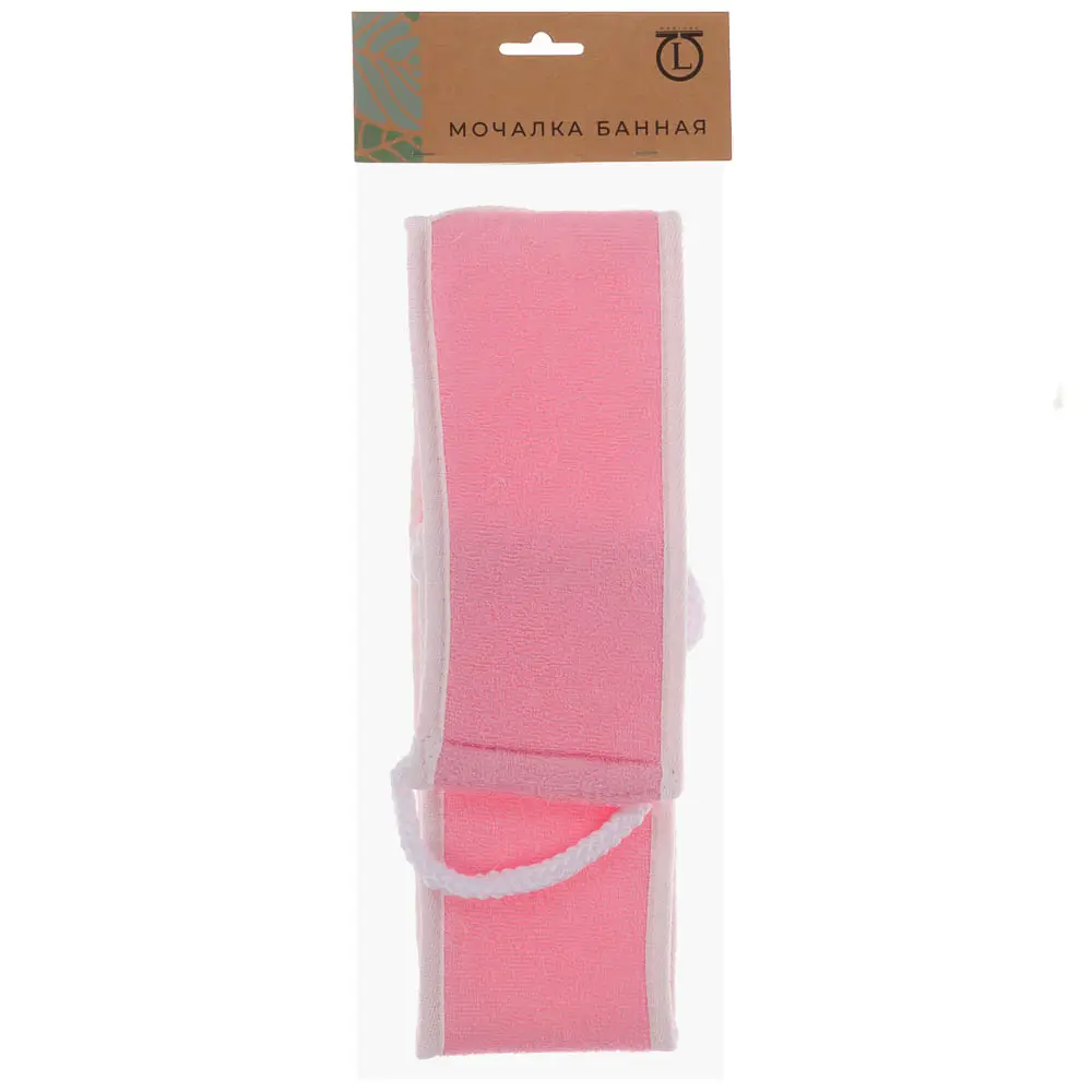 ЮL Мочалка лента банная с ручками с эффектом пилинга, сизаль, полиэстер, поролон, 68х10см, 3 цв. - #8