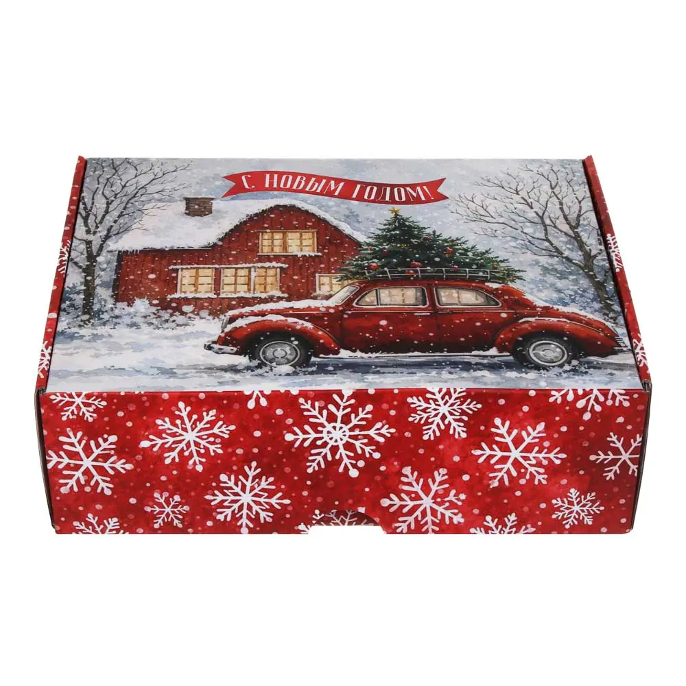 Коробка подарочная складная тм СНОУ БУМ Новый год, 30.5x22x9.5см, 4диз, картон - #5
