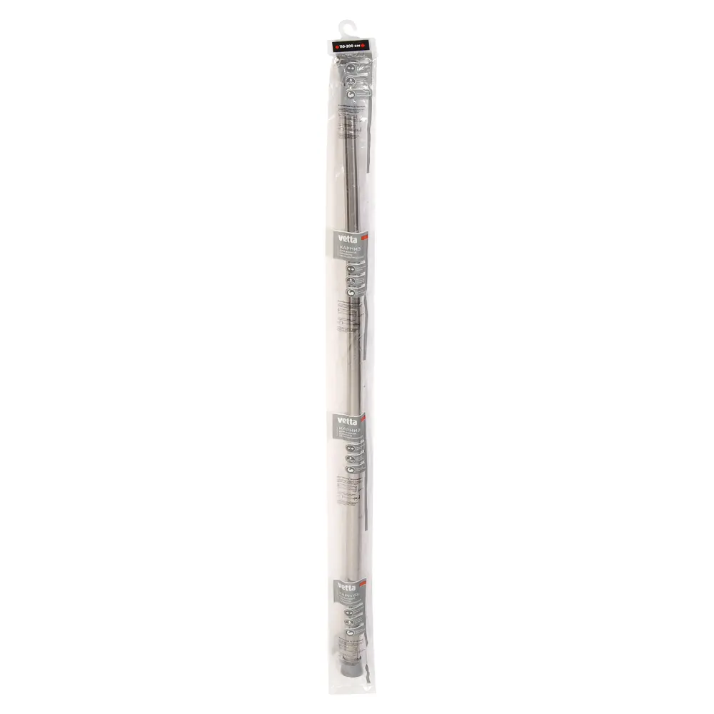 Карниз для шторы в ванную тм VETTA, 110-200 см, телескопический, нерж.сталь - #4
