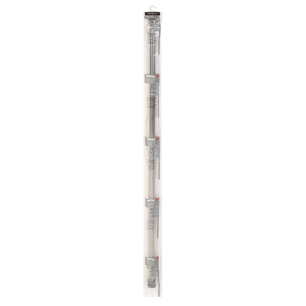 Карниз для шторы в ванную тм VETTA, 140-260 см, телескопический, нерж.сталь - #4