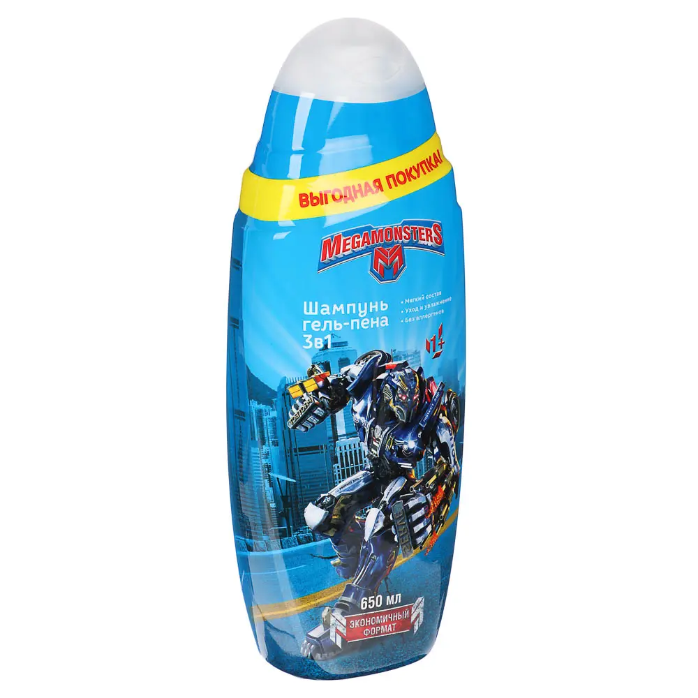 Шампунь-гель-пена детский Megamonsters, 3 в 1, 650мл - #2