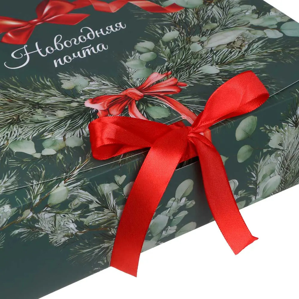 Коробка подарочная новогодняя тм СНОУ БУМ складная, 31x24.5x8см, 4диз, картон - #3