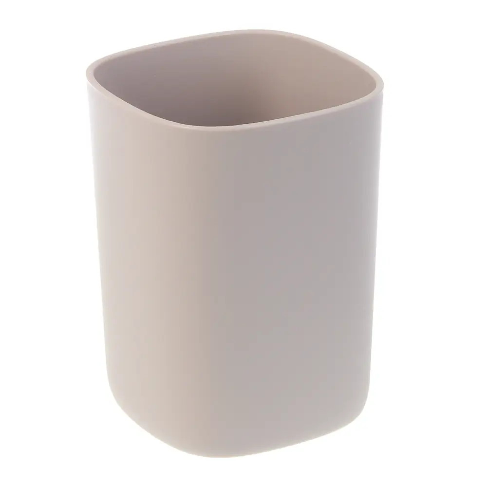 Стакан для ванной комнаты тм VETTA Хлоя, 7,5x10,5см, пластик, цвет бежевый - #1