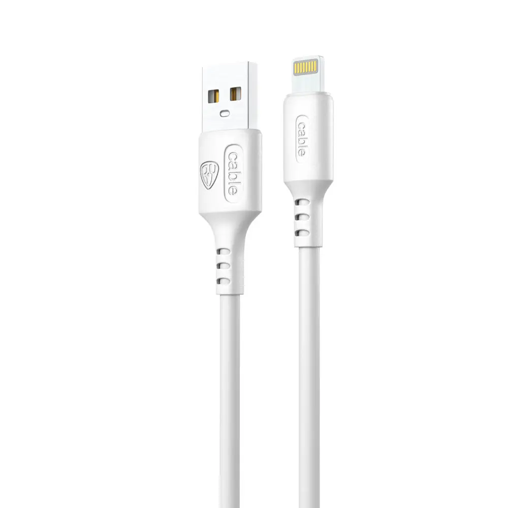 Кабель для зарядки USB(A)-iP BY Fusion, 12Вт, 1 м, 2.4A, TPE, белый - #3