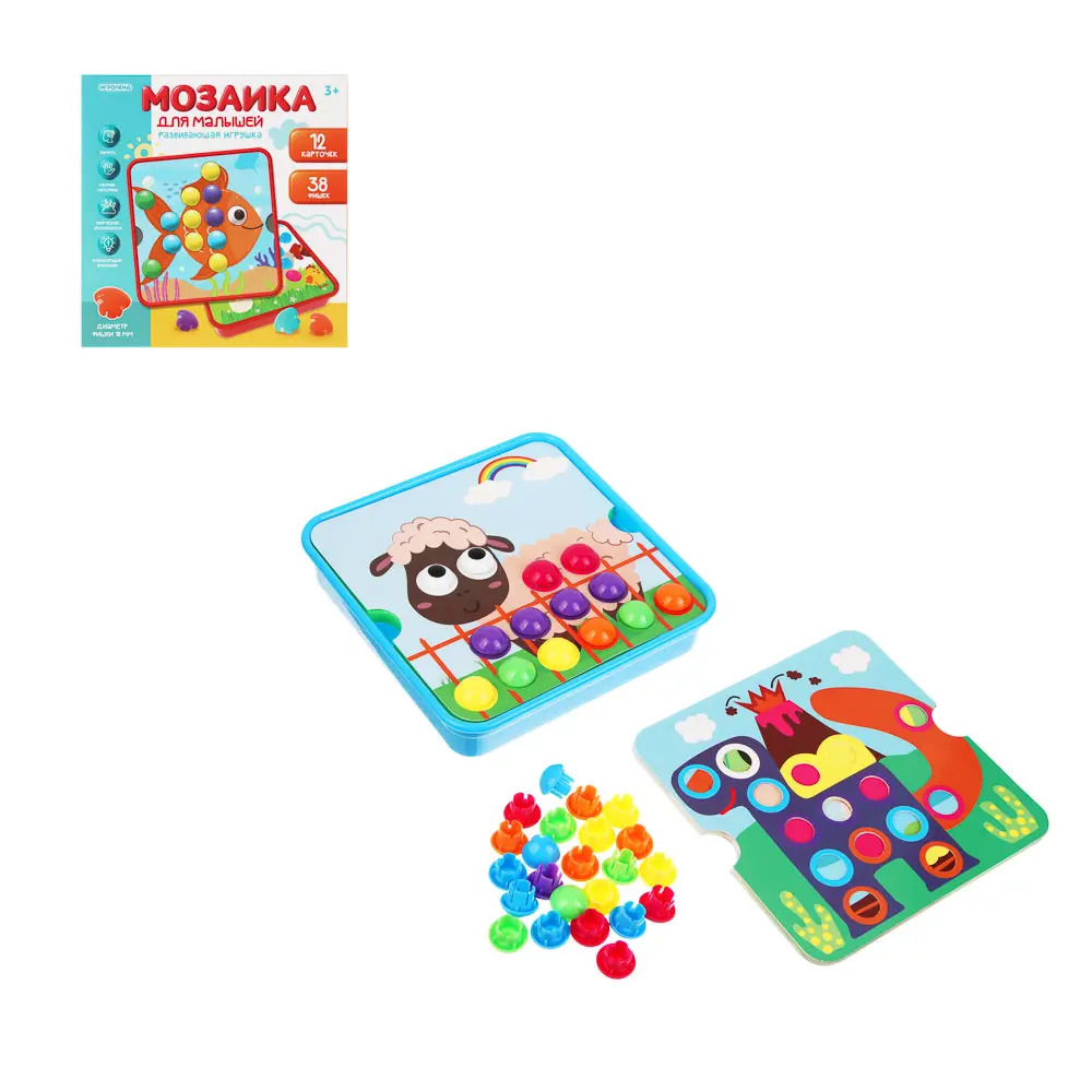 Развивающая игрушка "Мозаика для малышей", ИГРОЛЕНД, PP, картон - #1