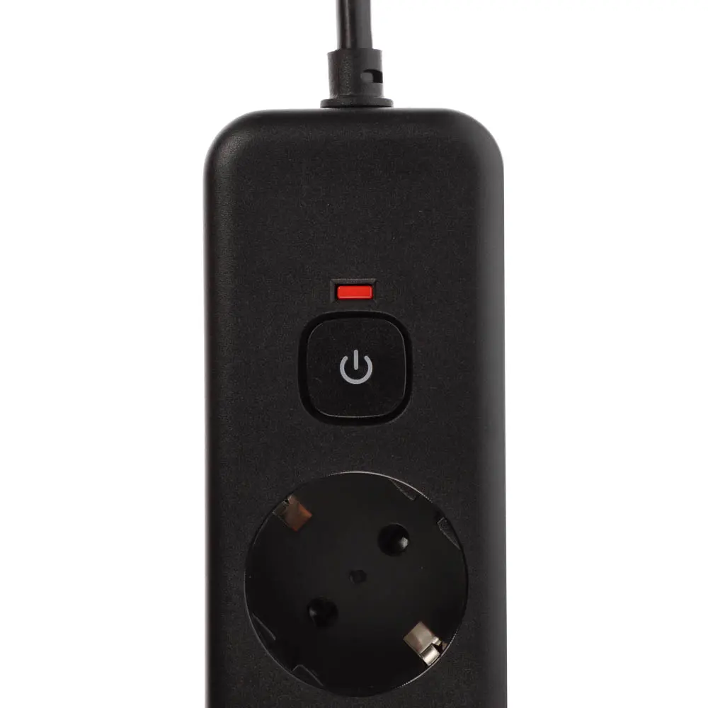 Удлинитель, сетевой фильтр 4 гнезда 3м BY Black, 2*USB, 1*type-C,выкл., 2500Вт, чёрный - #4