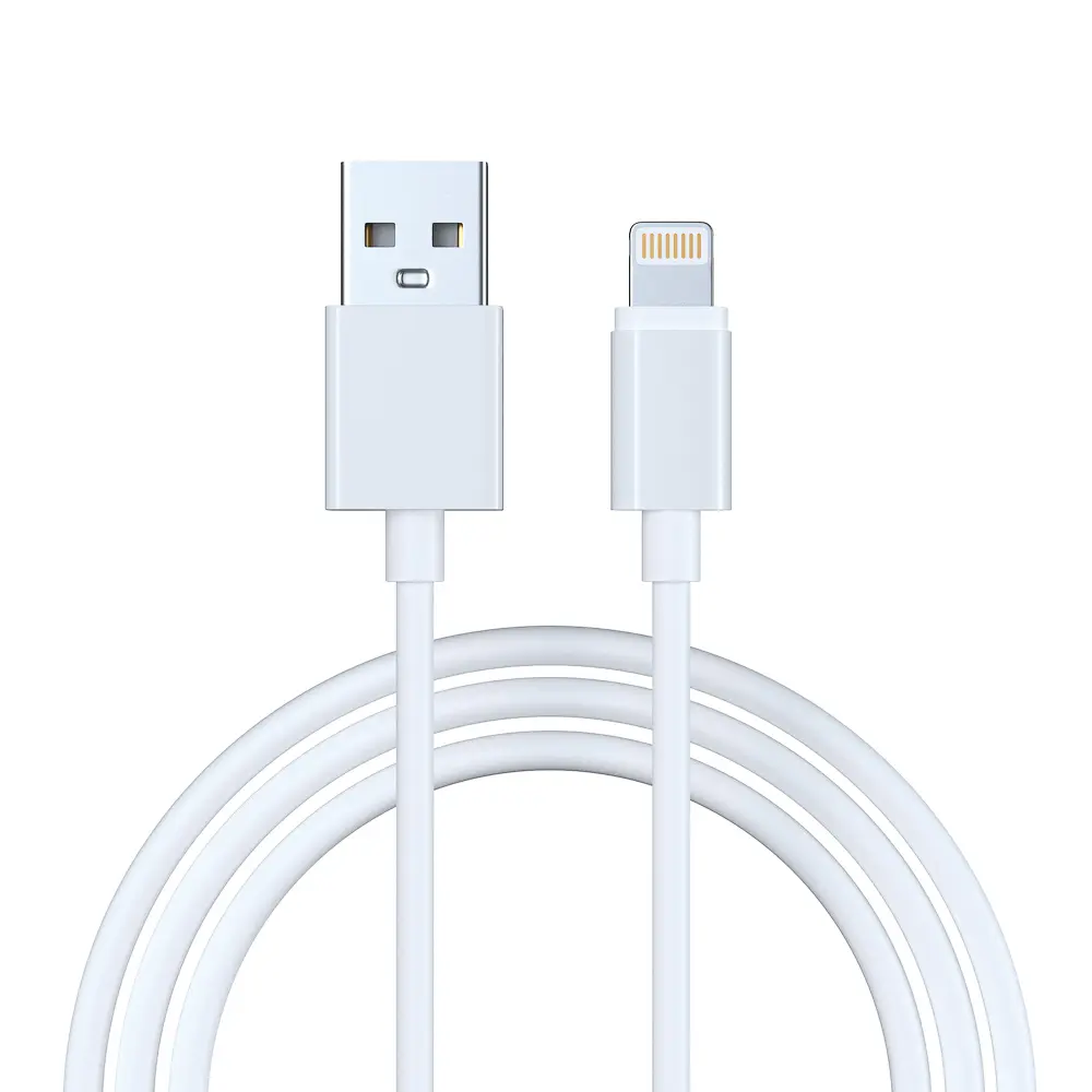 Кабель для зарядки USB(A)-iP FORZA Стандарт, 1м, 1.5А, покрытие TPE, пакет - #1