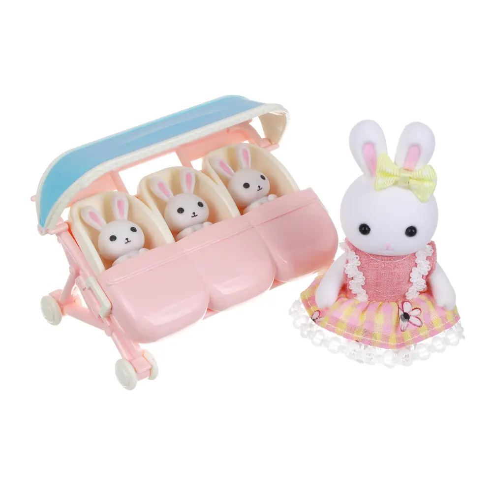 Игровой набор "Зайцы", с коляской, ABS, Н31, тм ИГРОЛЕНД, 3+ - #3