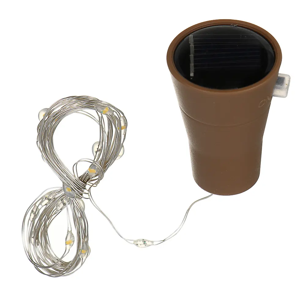 INBLOOM Фонарь на солн.батарее, 1.9м, 20LED, шампань, 1.2V 40mAh Ni-MH , ABS, PP, IP44 - #2