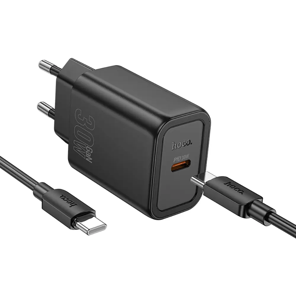 Комплект СЗУ hoco. модель N62, USB-C, PD30Вт, каб. C-C, черный - #3