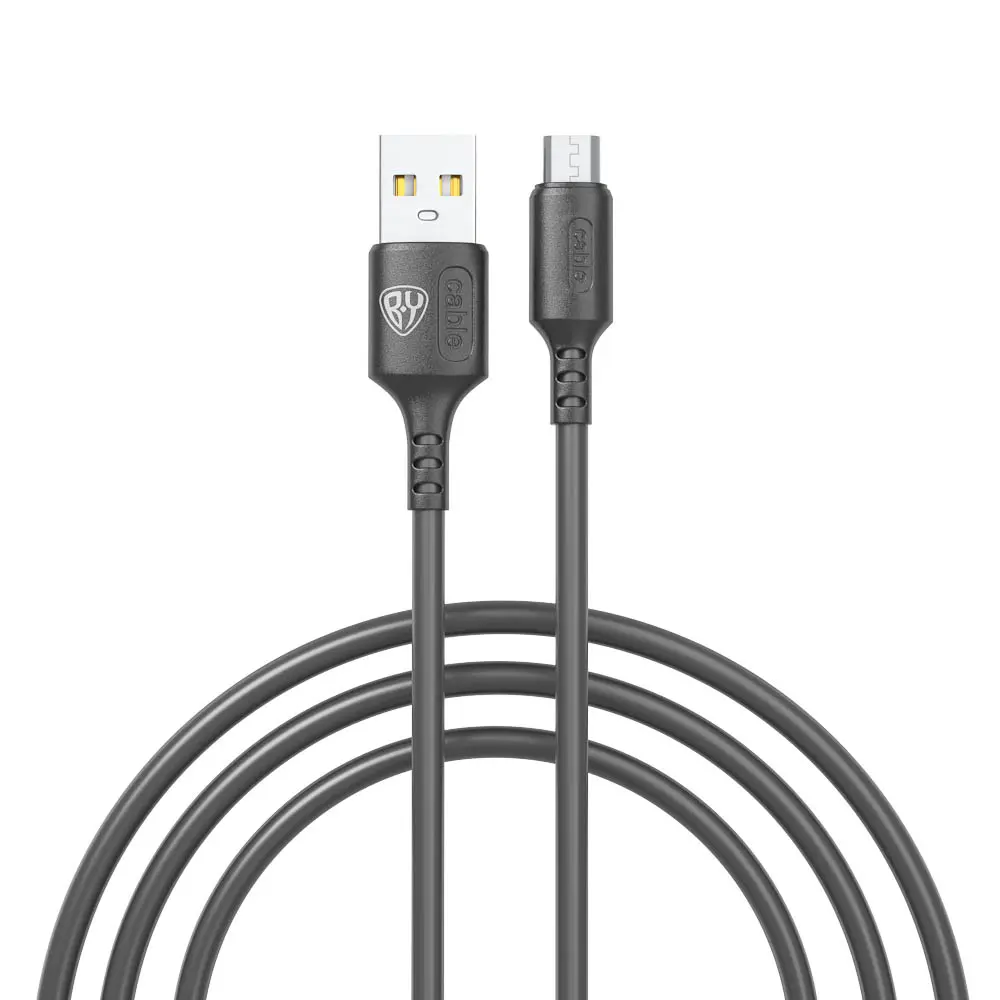 Кабель для зарядки USB(A)-microUSB BY Fusion, 18Вт, 1 м, 3A, TPE, черный - #1