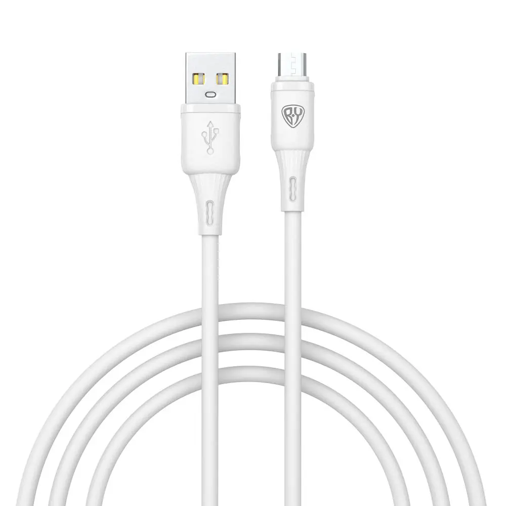 Кабель для зарядки USB(A)-microUSB BY Fusion, 18Вт, 1 м, 3A, TPE, белый - #1