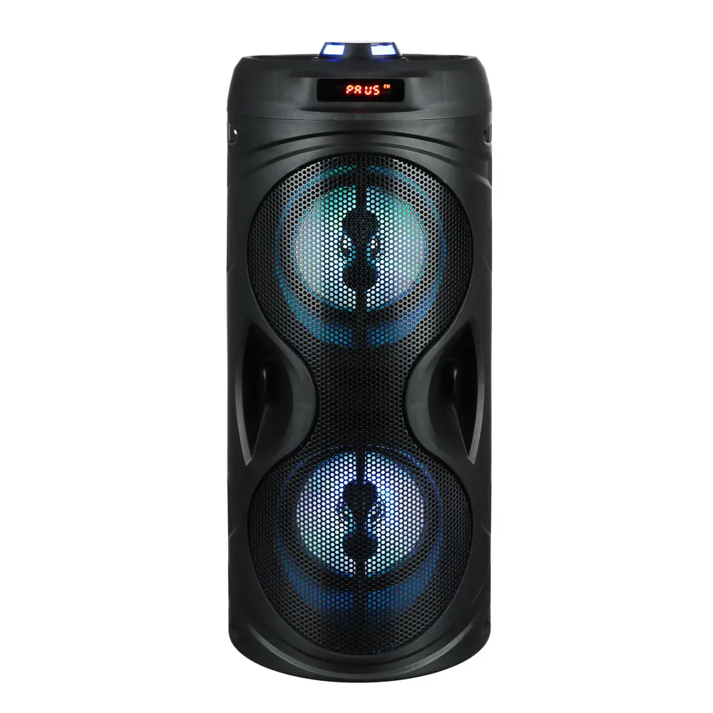 Колонка беспроводная FORZA Drum, 10 Вт, 2200мАч,светомузыка,LED-дисплей,FM,AUX,USB, ВШГ 39x16x16см - #1